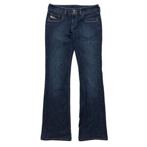 VTG Y2K 00s Diesel Dark Blue Ronhar Low Rise Flared Bootcut Denim Jeans 30x32